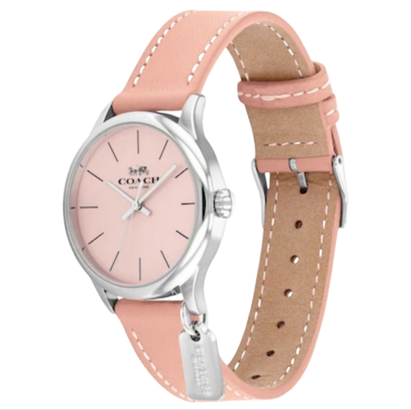 COACH 32MM LEATHER STRAP WOMEN'S WATCH "RUBY" BLUSH PINK IN COACH GIFT BOX - Picture 2 of 5